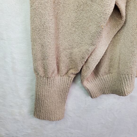ANDREE BY UNIT Beige Tan Mock Neck Oversized Sweater Sz 2X Top Ribbed Cuffs - Picture 5 of 10